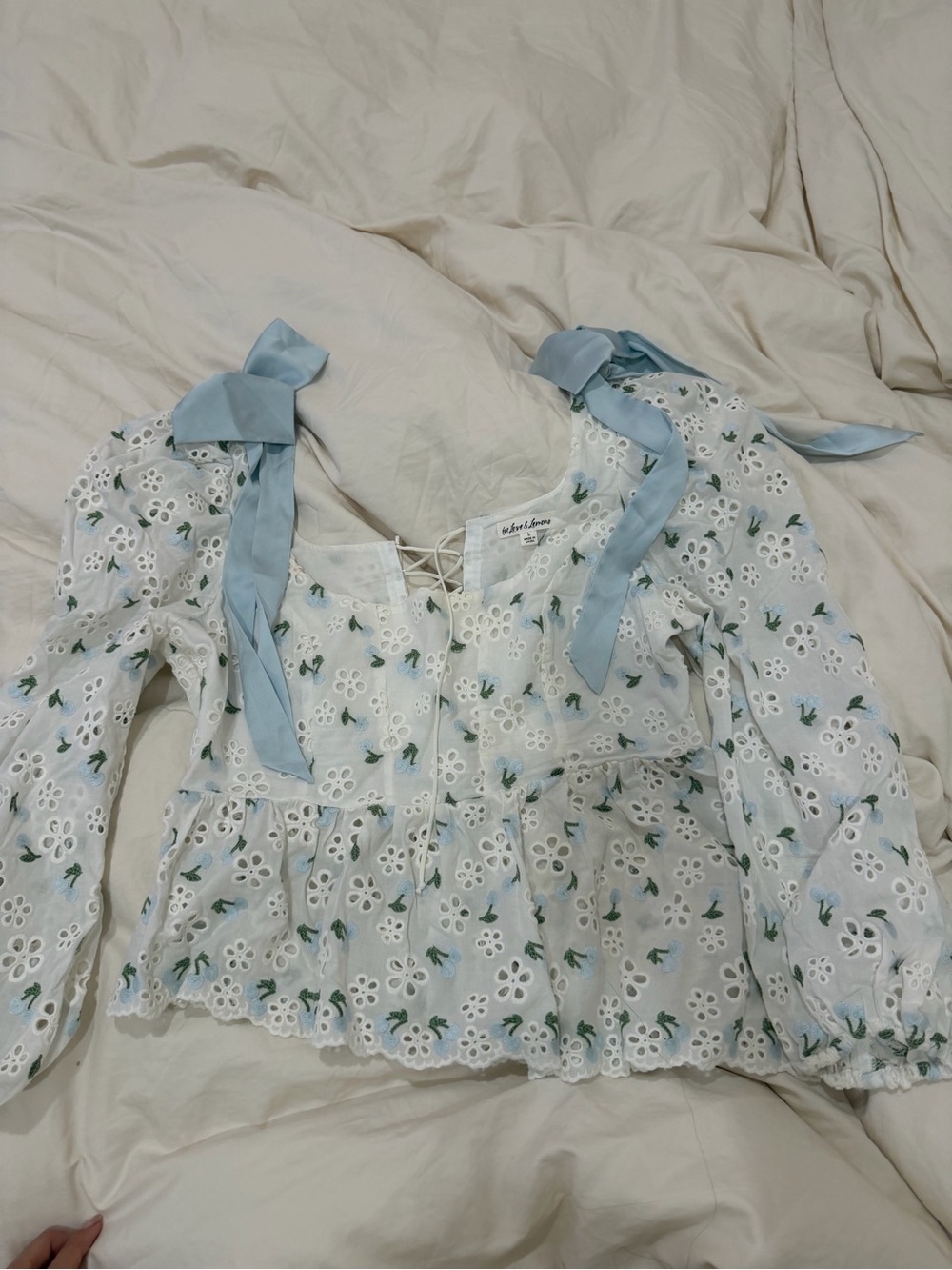 For Love & Lemons Wild Cherry Blouse